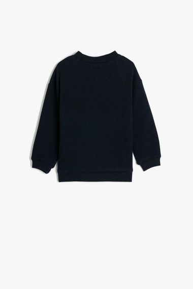 Koton Erkek Bebek Sweatshirt Dinozor Baskılı Bisiklet Yaka Uzun Kollu Dokulu Pamuklu - photo 2