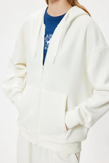 Світшот Koton з капюшоном, oversized, з кишенею-кенгуру, комфортний і стильний для щоденного використання - фото 5