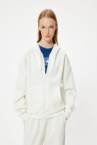 Світшот Koton з капюшоном, oversized, з кишенею-кенгуру, комфортний і стильний для щоденного використання - фото 3