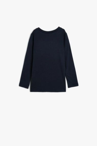 Koton Lacivert Erkek Bebek Uzun Kol T-Shirt - photo 2