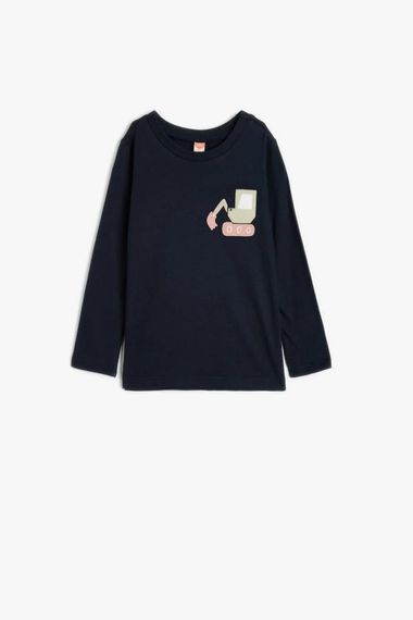 Koton Lacivert Erkek Bebek Uzun Kol T-Shirt - photo 1