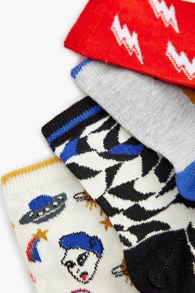 Koton Erkek Çocuk 4'lü Çorap Seti Baskılı Çok Renkli - fotoğraf 3