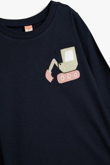 Koton Lacivert Erkek Bebek Uzun Kol T-Shirt - photo 3