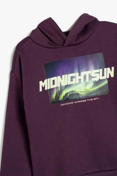 Koton Erkek Çocuk Oversize Kapşonlu Sweatshirt Baskı Detaylı Uzun Kollu - photo 3