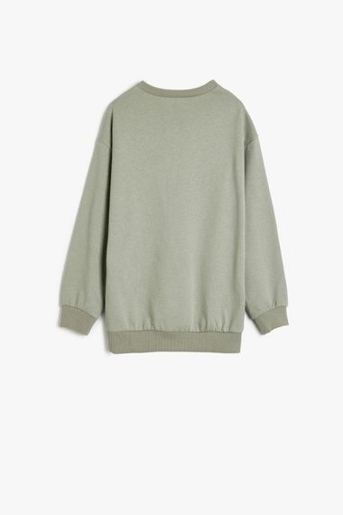 Koton Erkek Çocuk Oversize Sweatshirt Köpek Baskılı Bisiklet Yaka Uzun Kollu Pamuklu - photo 2