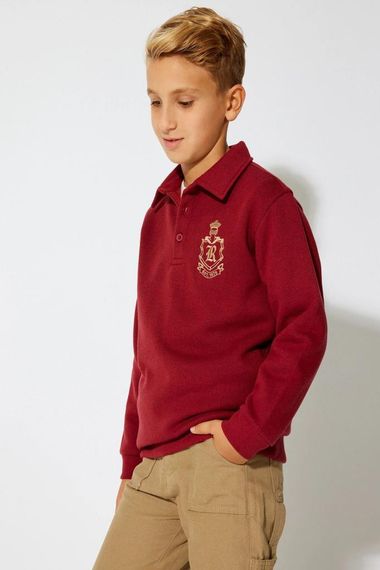 Koton Erkek Çocuk Uzun Kollu İşleme Detaylı Polo Tişört - photo 1