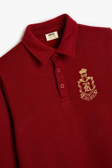 Koton Erkek Çocuk Uzun Kollu İşleme Detaylı Polo Tişört - photo 5