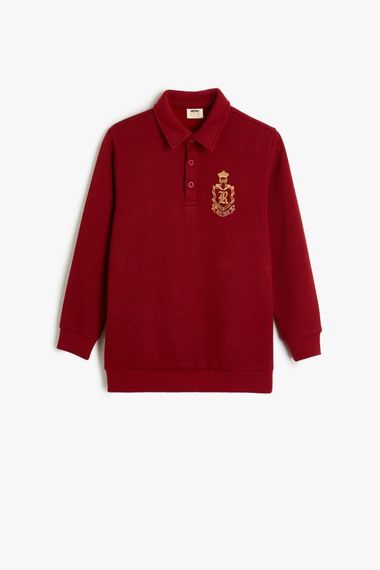 Koton Erkek Çocuk Uzun Kollu İşleme Detaylı Polo Tişört - photo 3