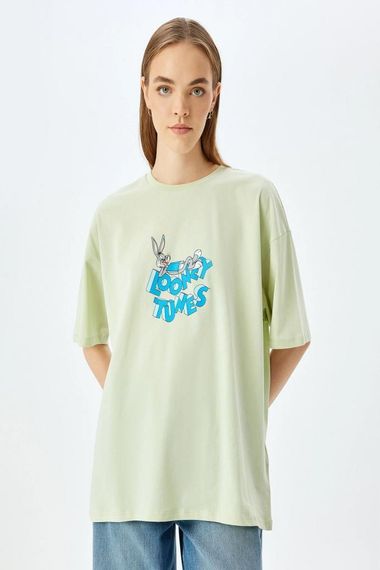 Футболка з малюнком Багза Бані, ліцензія Looney Tunes, ззаду з принтом, 100% бавовна, оверсайз, короткий рукав, стильний та комфортний вибір - фото 3