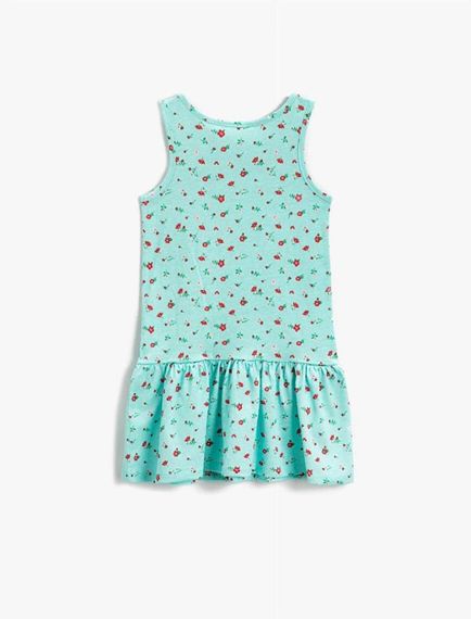 Cotton Girl Floral Sleeveless Dress Cotton