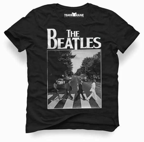 Футболка The Beatles черная для мужчин, размеры XXS-XXL