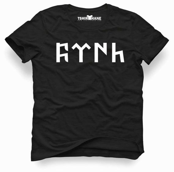 Мужская футболка Göktürk от Tshirthane, размеры S-XXL, черная, высокое качество, стильный дизайн