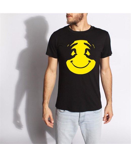 Футболка Tshirthane Smile для мужчин, черная, доступна в размерах S, M, L, XL, XXL, XS