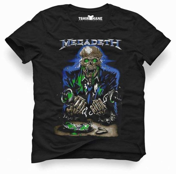 Футболка Megadeth Rock Metal, узкий крой, черная, доступна в размерах S, M, L, XL, XXL, для настоящих поклонников металла