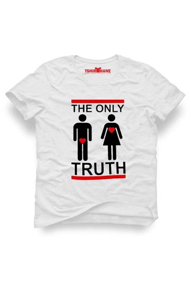 Футболка Tshirthane The Only Truth с комиксным принтом, узкий силуэт, белый цвет, размеры S-XXL