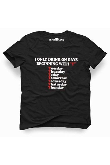 Футболка Tshirthane Drink On Days с комиксным принтом, узкая модель, черная, размеры: S, M, L, XL, XXL - фото 2