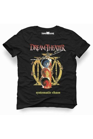 Футболка Dream Theater Systematic Chaos Rock Metal Чоловіча Slim Fit чорна