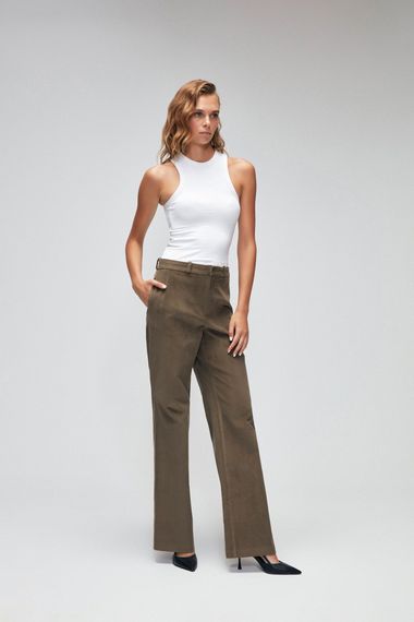 Velvet Wide-Leg Trousers by MAVI - Comfortable Fit, Mid-Rise, Zippered Side Pockets, 97% Cotton, Casual Style, Available in Sizes 34-46 - photo 3