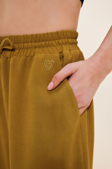 MAVI Casual High-Waisted Elastic Waist Wide Leg Trousers in Solid Colors, Made from 50% Lyocell and 50% Viscose, Multiple Sizes Available - photo 1