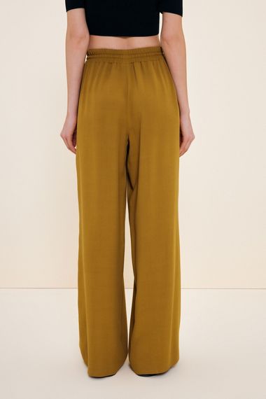 MAVI Casual High-Waisted Elastic Waist Wide Leg Trousers in Solid Colors, Made from 50% Lyocell and 50% Viscose, Multiple Sizes Available - photo 3