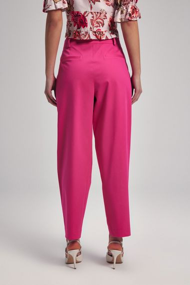 Fuchsia Pleated Chino Pants with Pockets, Comfortable Fit, Mid Rise, Wide Leg, 97% Cotton, 3% Elastane, Casual Style by MAVI - photo 3