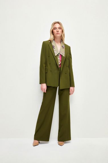 High-Waisted Trousers with Lime Accessory Details by MAVI, Machine Washable, Available in Sizes M to XXL - photo 2