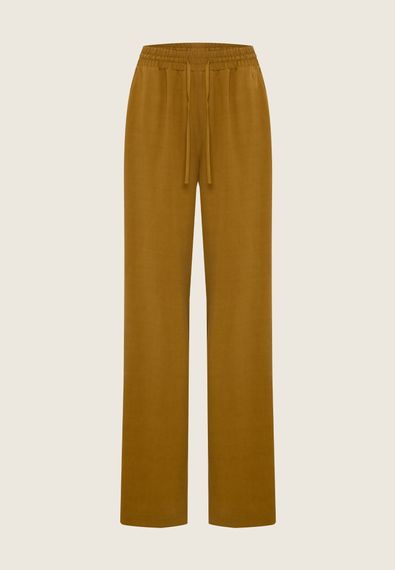 MAVI Casual High-Waisted Elastic Waist Wide Leg Trousers in Solid Colors, Made from 50% Lyocell and 50% Viscose, Multiple Sizes Available - photo 4