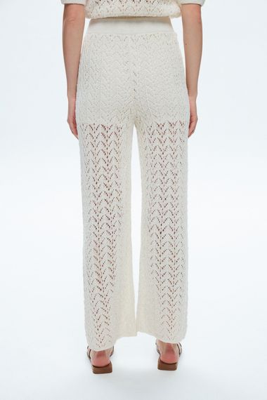 Beige Fashion Passion Openwork Knit Pants with 70% Cotton and 30% Polyester, available in sizes XS to XXL - photo 3