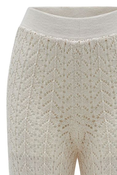 Beige Fashion Passion Openwork Knit Pants with 70% Cotton and 30% Polyester, available in sizes XS to XXL - photo 5