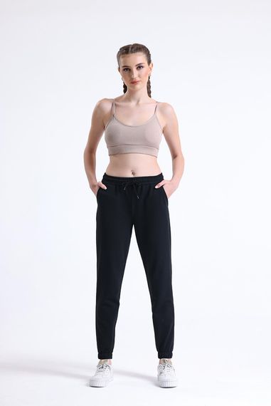 Women's Stylish Black Sweatpants for Spring and Summer, 100% Cotton, Available in S, M, L, XL, 2XL - photo 1