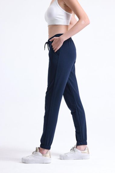 Women's Navy Jogging Pants, Comfortable 100% Cotton, Ideal for Sports and Home Use, Available in Sizes S to 2XL - photo 5