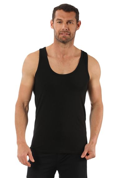 Black Men's Cotton Modal Stretch Tank Top | K10852 with Soft and Breathable Fabric, Anti-Allergenic, Available in Multiple Sizes - photo 1