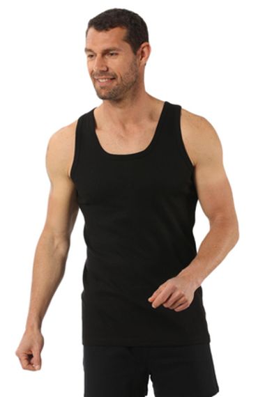 Black Men's Cotton Modal Stretch Tank Top | K10852 with Soft and Breathable Fabric, Anti-Allergenic, Available in Multiple Sizes - photo 3