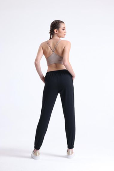 Women's Stylish Black Sweatpants for Spring and Summer, 100% Cotton, Available in S, M, L, XL, 2XL - photo 3