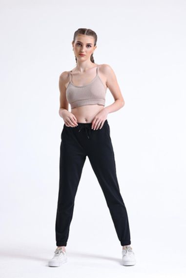 Women's Stylish Black Sweatpants for Spring and Summer, 100% Cotton, Available in S, M, L, XL, 2XL - photo 5