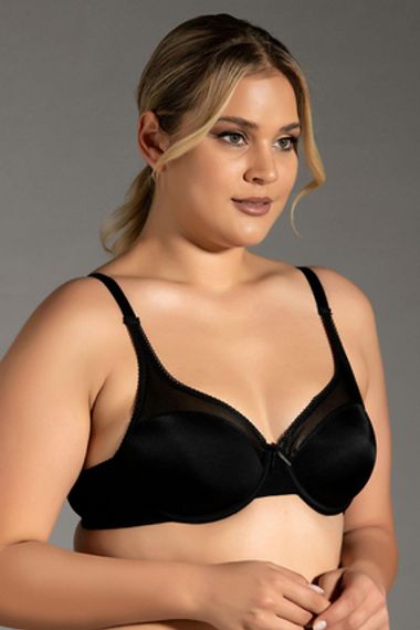 Бра з тюлевими деталями, що коригує форму | New Bra 1790, 90% поліамід, 10% поліестер, безпечний для здоров'я, жіноче нижня білизна - фото 3