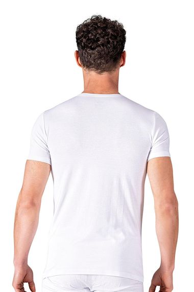 Men's Cotton Modal Undershirt | White K11144 - Soft, stretchy, hypoallergenic, moisture-wicking, available in multiple sizes for ultimate comfort - photo 2