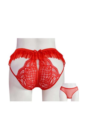 بكيني أمامي وخلفي بقماش شفاف مع حزام مفتوح وسطه | 5209، مصنوع من %95 بوليستر و%5 إيلستين، منتج محلي، يأتي في غلافه الأصلي