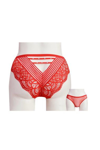 Женский прозрачный бикини с передним тюлем и задним бандажом, модель Папатя 5206, размеры 38-40, 95% полиэстер, 5% эластан