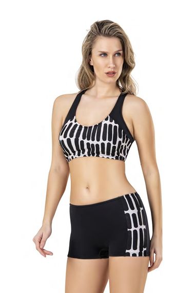 مجموعة بيكيني شاطئية | أسماسان 22216 - قماش 80% بولياميد و20% إيلاستين، منتج محلي آمن للنساء، مقاس 38