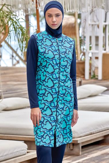 Женский пляжный костюм с жилетом и шарфом, 100% полиэстер, безопасные материалы, местное производство, размер S