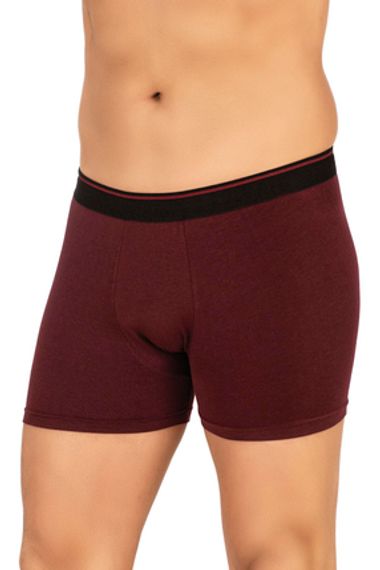 شورت بوكسر رجالي من مودال وقطن | بورجوندي K11256 بتصميم أنيق ومريح لجميع الأجسام - صورة 3