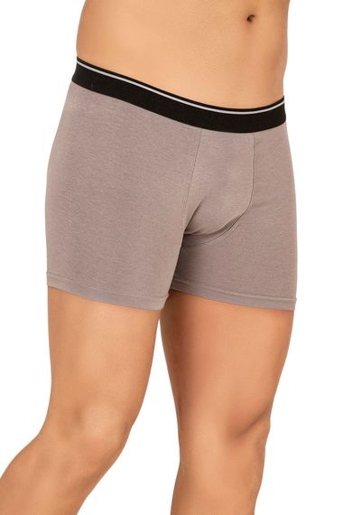 بكسر شورت رجالي من.modal القطن | رمادي K11256 يوفر راحة فائقة مع نسيج مريح وقابل للتنفس، متوفر بمقاسات متنوعة وبتصميم أنيق - صورة 1