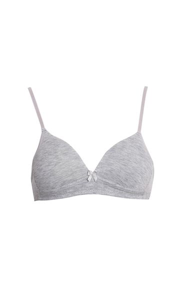 Детский хлопковый тренировочный бюстгальтер | Серый 80050, размер 65