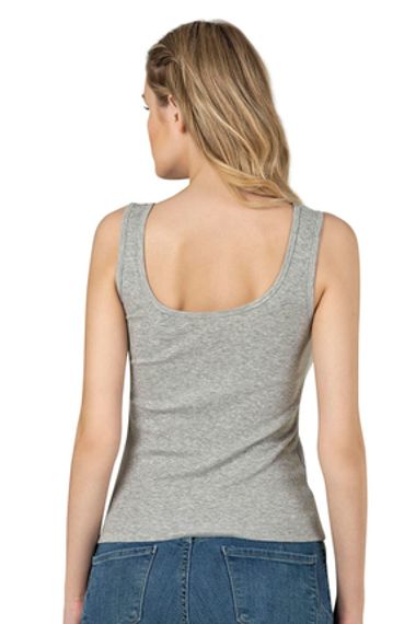 Жіноча бавовняна толстовка з широкими бретелями сірого меланжу, моделі Fitilli, розміри S, M, L, XL - фото 3