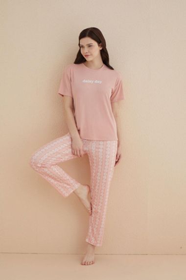 Молодіжний піжамний комплект з округлим вирізом Kaşkorse, розміри S/M, L, XL, XXL - фото 4