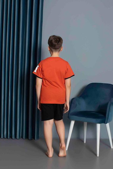 Капри с коротким рукавом для мальчиков | Оранжевый, размер 6-11 лет - фото 2