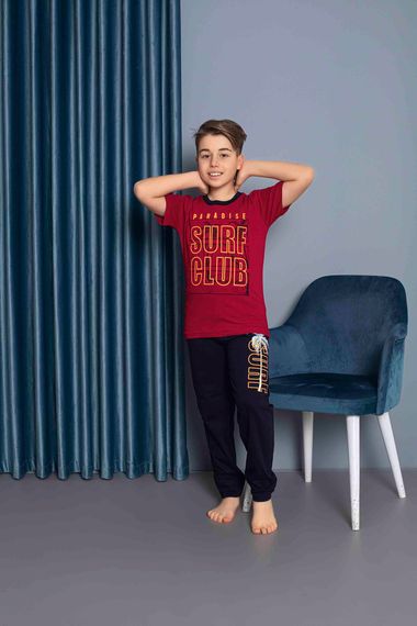 Комплект піжам для хлопчиків з коротким рукавом | Червоний 7216, бренду Underwear, розміри 6-7, 7-8, 8-9