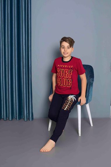 Комплект піжам для хлопчиків з коротким рукавом | Червоний 7216, бренду Underwear, розміри 6-7, 7-8, 8-9