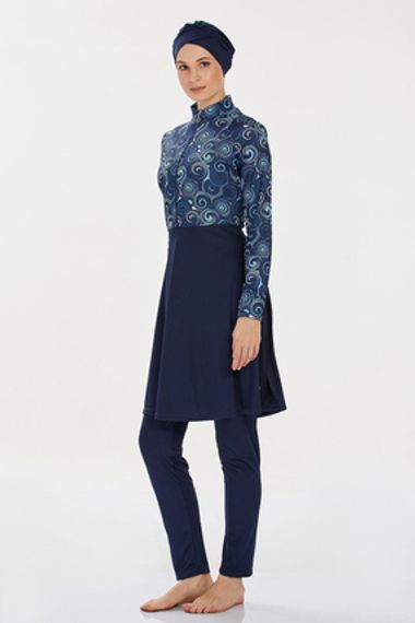 Эластичный узорчатый хиджабный купальник от Underwear, размер S - фото 3